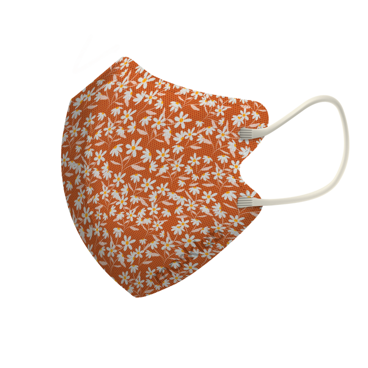 Summer Tiny Floral 3-ply 2D Slim Fit Mask - L Size (Pouch of 5)
