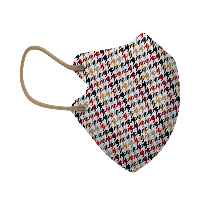 Ceremony Plaid 3-ply 2D Slim Fit Mask - M Size (Pouch of 5)