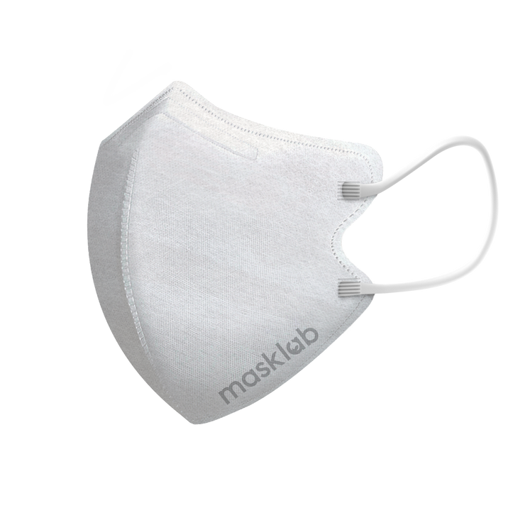 White 3-ply 2D Slim Fit Mask - L Size (Pouch of 5)